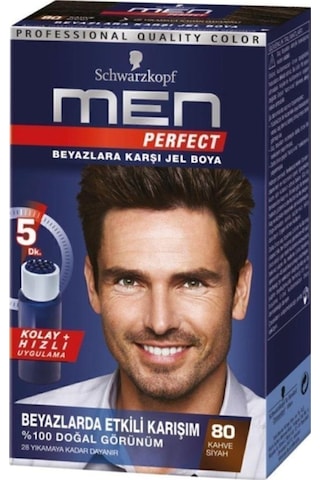 Schwarzkopf Men Beyaz Renk Kırıcı Saç Boyası 80 Siyah Kahve