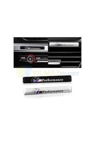 Bmw M Performance Torpido Konsol Logo Arma Metal Siyah-Gümüş 1Ad