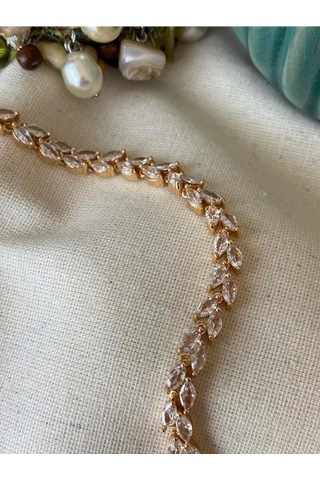 Vıp Çift Sıra Yaprak Bileklik Çok Renkli