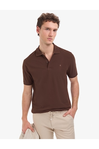 Pierre Cardin Erkek Koyu Kahverengi Tişört Basic 50325312-vr084