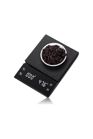 Homyl Mutfak Cafe Için Dijital Terazisi Denge Ağırlık Ölçeği Siyah