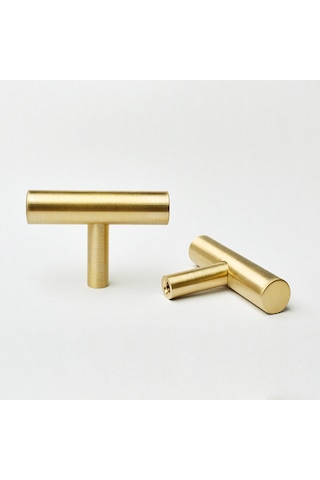 Rosa Mat Gold - Altın - Sarı Düğme Kulp 50 MM