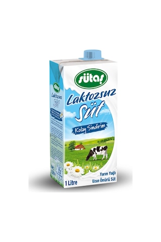 Sütaş Laktozsuz Süt 1 Lt X 6 Adet