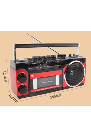 Apera Puxing PX-250BT FM Radyo USB MP3 Player Müzik Seti Kasetçalar