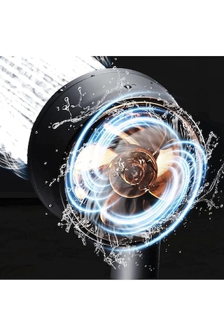 Mayaglory Turbo Fan 5 Fonksiyonlu Su Tasarruflu Dus Basligi Turbo El Dusu Siyah Sku: Smg8690010147899