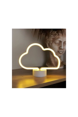 Bulut Tasarımlı Neon Led Lamba 25 X 16cm Beyaz