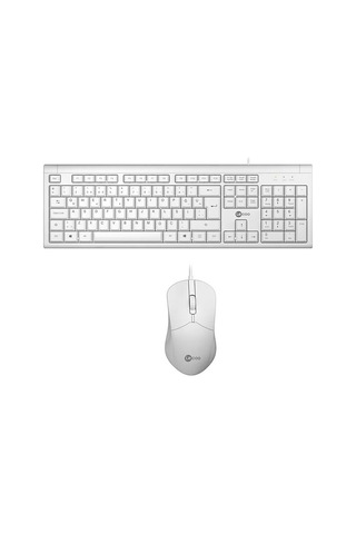 Lecoo, Cm101 Usb Kablolu Türkçe Q Klavye - Mouse Set Beyaz