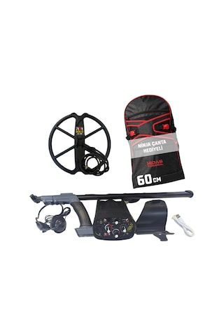 Rdr Gold Dedektör Altın Dedektörü - 18khz 32cm Başlıklı Ve Ninja Xxl Çanta Hediyeli Paket