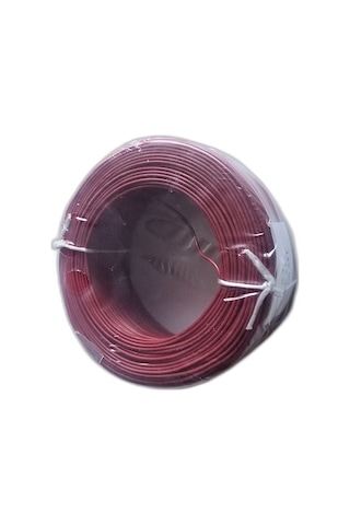 7 Damarlı Kalaylı Tam Bakır Montaj Kablosu 0.22 Mm 100 Metre - Kırmızı