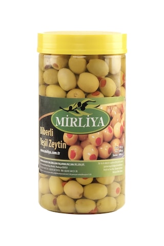 Mirliya Yeşil Zeytin Biber Dolgulu 1 KG