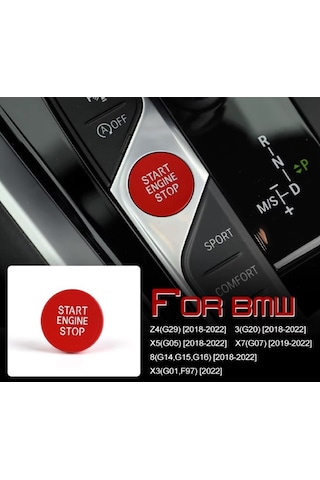 Bmw Start Stop Tuşu G20 G22 G26 F40 F44 G29 Kırmızı Renk 637
