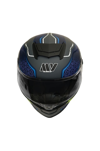 My Helmets Mks001-rgby Yarış Spoiler Güneş Vizörlü Şeffaf Full Face Motosiklet Kaskı Çok Renkli