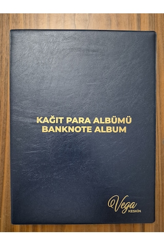 60 Adet Kapasiteli Yerli Kağıt Para Albümü Koleksiyon Mavi. Topla