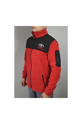 Dafri Toyota Logo Baskılı Fermuarlı Polar Ceket Kırmızı Dafri Toyota Logo Baskılı Fermuarlı Polar Ceket Kırmızı