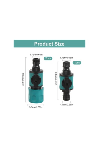 Adet Çek Valfli Bahçe Hortumu Bağlantısı, 1/2 İnç Su Hortumları İçin 16 Mm Hızlı Bağlantı Parçaları Diğer