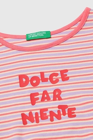 United Colors Of Benetton Kız Çocuk Kırmızı Mix Önü Düğümlü Baskılı Regular Fit T-shirt 6-14 Yaş-2858 Çok Renkli