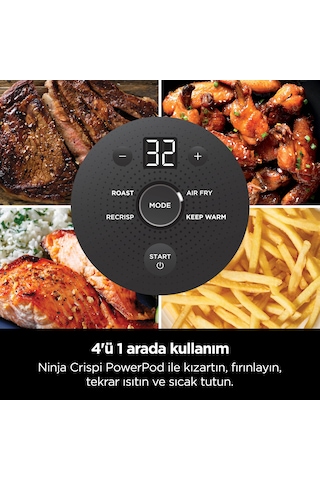 Ninja Crispi 4-In-1 Taşınabilir Cam Hazneli Pişirme Sistemi