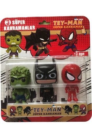Mini 3 Lü Figür Oyuncak - Pop Marvel Süper Kahraman Oyuncak