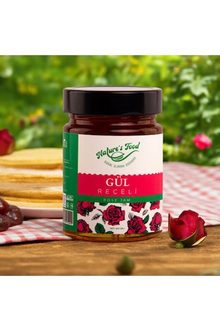 Gül Reçeli Premium Series 400gr %65 Gül Doğal İçerik Doğal Tat Nature's Food