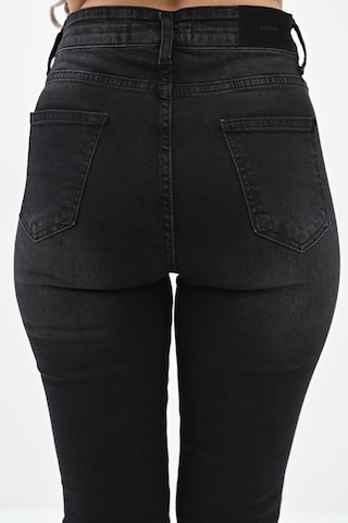 Kadın Yüksek Bel Füme Jean Pantolon 6189-23 001