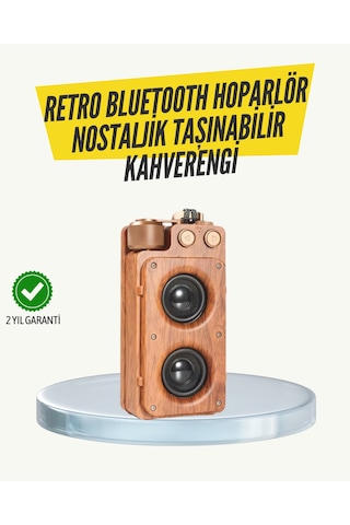 Klasik Görünümlü Bluetooth Hoparlör 360 Derece Stereo Ve Fm Radyo