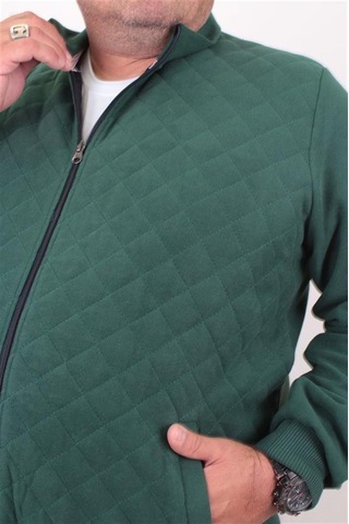 Starbattal Büyük Beden Fermuarlı Hırka Diamond 23281 Neftı-Neftı