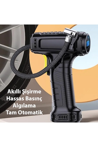Ally 120W Kablosuz Basınç Göstergeli Mini Hava Pompası Kompresör