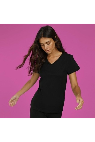 Lumberjack Ct132 Basic Modal V Neck Kadın Kısa Kollu Tişört