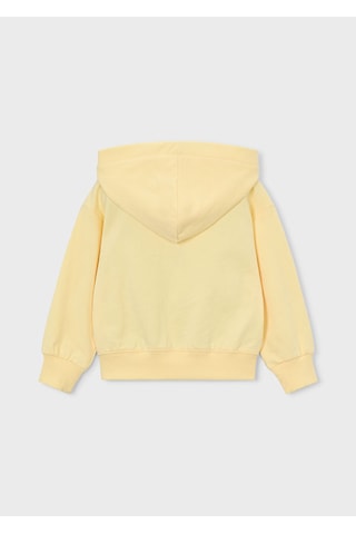 Kız Çocuk Fermuarlı Kapüşonlu Sweatshirt 3457 Sarı