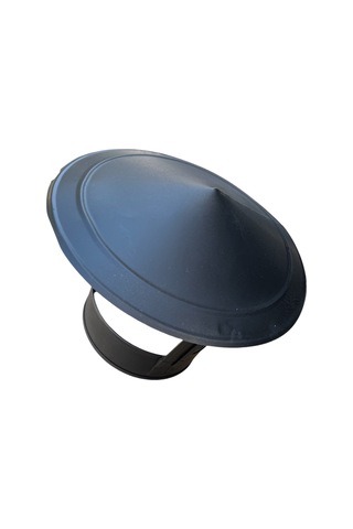 Baca Şapkası Mat Siyah 13 Cm Çapında Borulara Uyumlu Kalın Malzeme