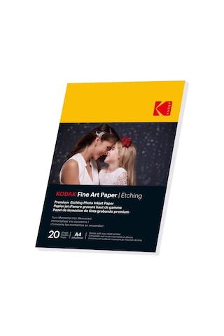 Kodak Fine Art Kağıt/etching Premium Fotoğraf Kağıdı, 21 X 29,7 Cm A4 210 G/m², 210 G/m², Her Mürekkep Püskürtmeli Yazıcı İçin Uygundur, 20 Yaprak