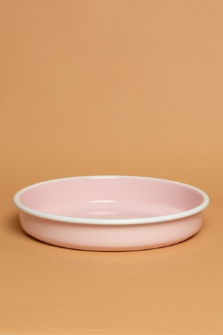 Rosa Di Verona Emaye Oval Pembe Fırın Tepsisi Ebutay Pembe