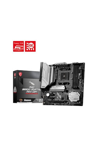 MSI MAG B550M Mortar Max WIFI AMD B550 4400 MHz (OC) DDR4 Soket AM4 mATX Anakart