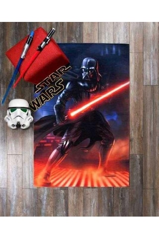 Taç Lisanslı Çocuk Halısı Star Wars Movie 120x180 Çok Renkli