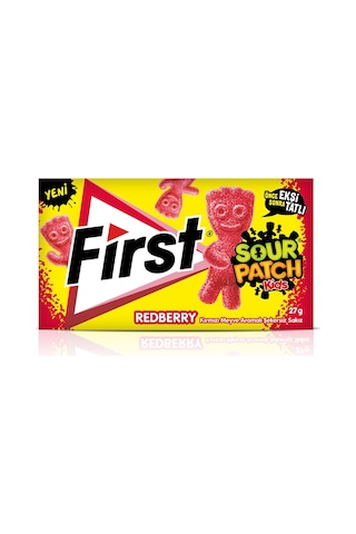 First Sour Patch Kids Redberry Kırmızı Meyve Aromalı Şekersiz Sakız 27 G - 3'lü Paket