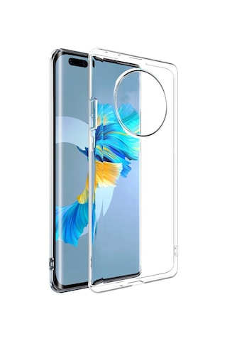 Huawei Mate 40 Pro Kılıf Lens Kamera Korumalı Lüx Silikon Şeffaf