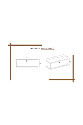 Melura Home Lunaris Dresuar %100 Mdf Kapaklı Duvara Monte Gri