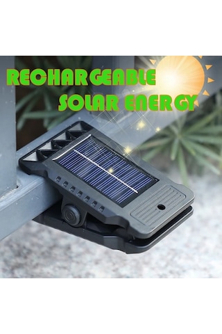 Xuweiwei Duvara Takılabilen Klipsli Ambiyans Gece Işığı Hareket Algılayıcı Güneş Enerjili Şarj Edilebilir Duvar Lambası 1pc Ahşap