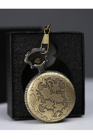 Özel Kutulu Baskıya Uygun Antik Köstekli Saat ANTRASİT RENK