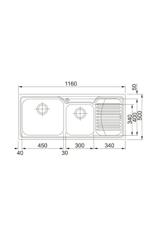 Franke Galassia Gax 621 Sol Damlalıklı 2 Gözlü Paslanmaz Çelik Mutfak Eviyesi 50x116cm Inox
