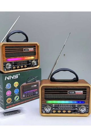 Retro Bluetooth Hoparlör Ve Radyo Am/fm/sw 3 Band, Usb/tf Destekli, Şarjlı