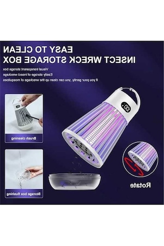 Trendooze Tip-c Sivrisinek Şarj, Led, Lamba, Katil Elektrikli Dayanıklı Bw