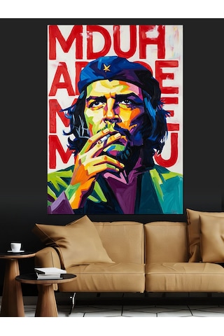 Che Guevara Pop Art Dekoratif Kanvas - Mdf Ahşap Tablo