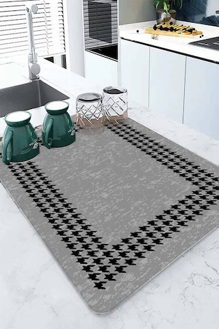 Gri Kazayağı Microfiber Bulaşık Kurutma Kurulama Matı Mm005n11