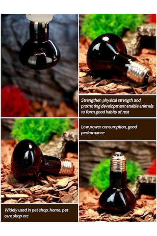 Fosenze Gündelik Kullanım İçin E27 Tabanlı 100w Tungsten Filament Evcil Hayvan Isıtma Lambası Ac220-240v