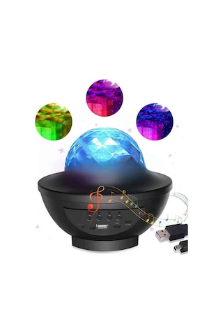 Northcity Çok Renkli Projektör Lamba Disko Topu & Gece Lambası - Bluetooth 5.2 İle Yıldızlı Atmosfer