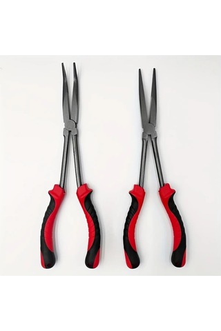 Elmpaly 001 1pc 11 Uzun Menzilli Sivri Burunlu Misina Pensesi Yüksek Karbonlu Çelik Ergonomik Kırmızı Tutma Yeri Balıkçılar İçin Hediye