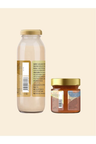2'li Ürün - Ravla Badem İçeceği Konsantresi - 250g/ Ravla Salgı Balı Meşe Kaynaklı - 250g