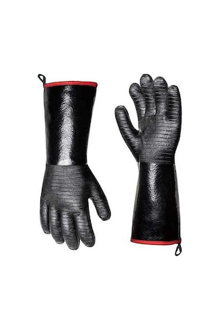 Trendooze Isıya Dayanıklı 932 F Barbekü Eldivenleri, Erkekler İçin Yağ Geçirmez Isı Kanıtı