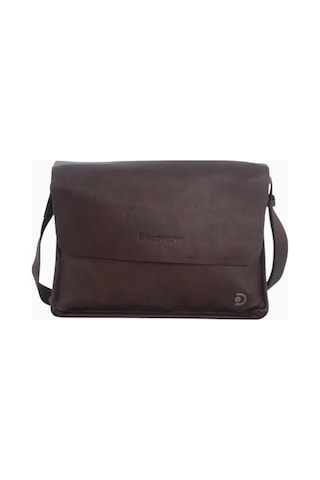 Discovery Heritage Metal Logolu 4l Kapasiteli Messenger Omuz Çantası Kahverengi 2
